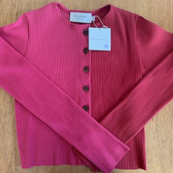 NWT Colorblock Cardigan in Red/Pink Size Small - Picture 7 of 10